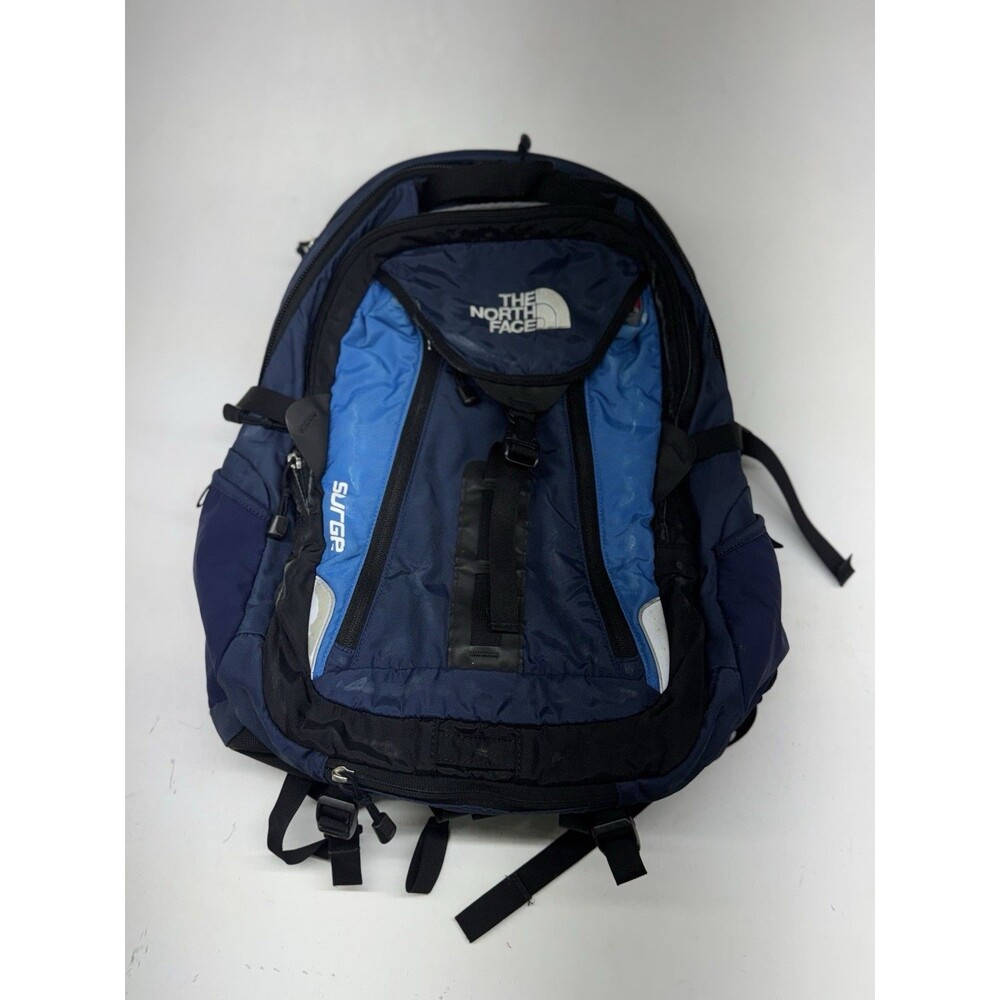 North Face Surge Backpack Blue Outdoor Hiking Gorpcore Travel School